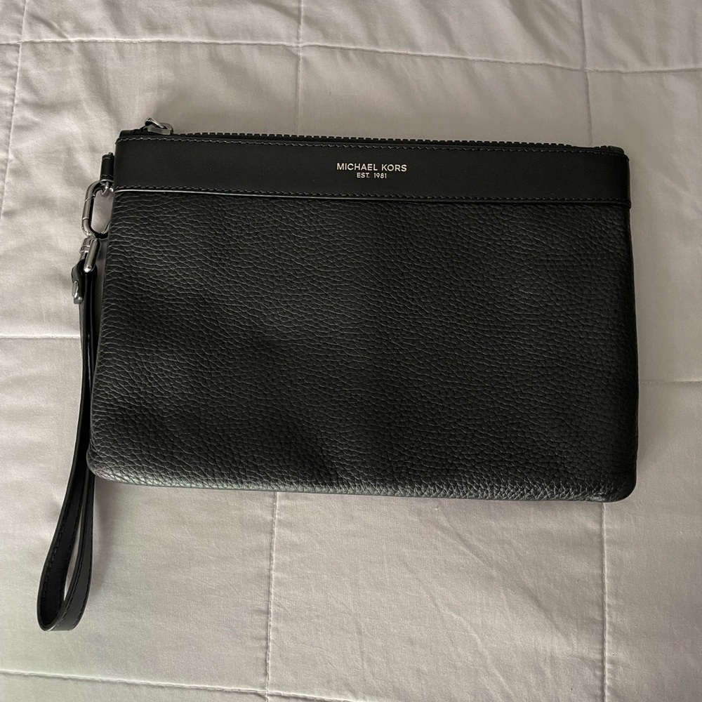 Michael Kors Pebble Leather Black Men's Clutch
